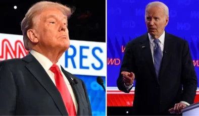 Biden ve Trump başkanlık yarışı için karşı karşıya gelerek kapıştı