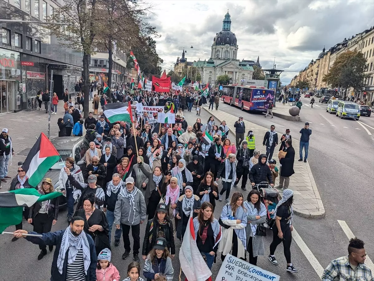 Stockholm’de İsrail Protestosu