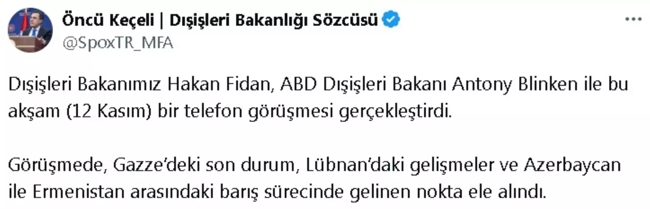 Fidan ve Blinken’dan Görüşme