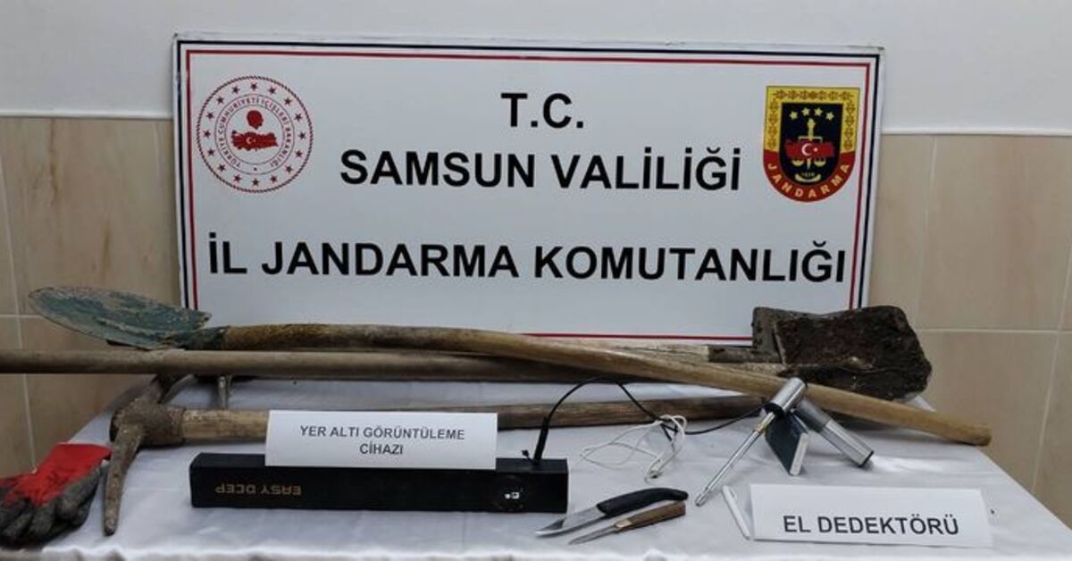 Samsun’da kaçak kazı yapanlara suçüstü